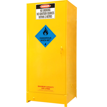 Picture of Dangerous When Wet Storage Cabinet 250 Litre Single Door