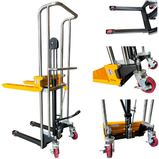 Manual Platform Stacker : Frame Roller Manual Stacker : Steering Roller ...
